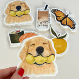 Dog With Tennis Balls Sticker