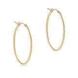 Enewton Oval gold 2" hoop - textured