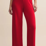Luxe Pointelle Pant : Festive Red
