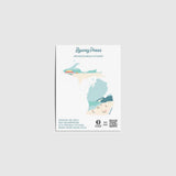 Michigan Beach State Shape Sticker