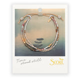 Mixed Media Bracelet - Courage/Amazonite/Gold