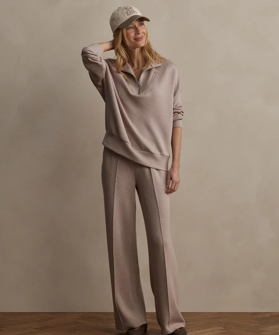 Hawley Half Zip : Taupe Marl