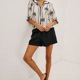 Belina Top : Embroidered Palms