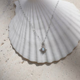 Silver Opal Star Necklace