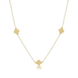 17" choker simplicity chain gold - signature cross gold