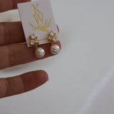 Dahlia Stud Earrings : Gold