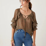 Ruffle Sleeve Top