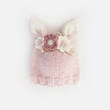 Flower Bunny Beanie Blush
