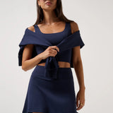 Skyloft Soft Aline Skort : Navy