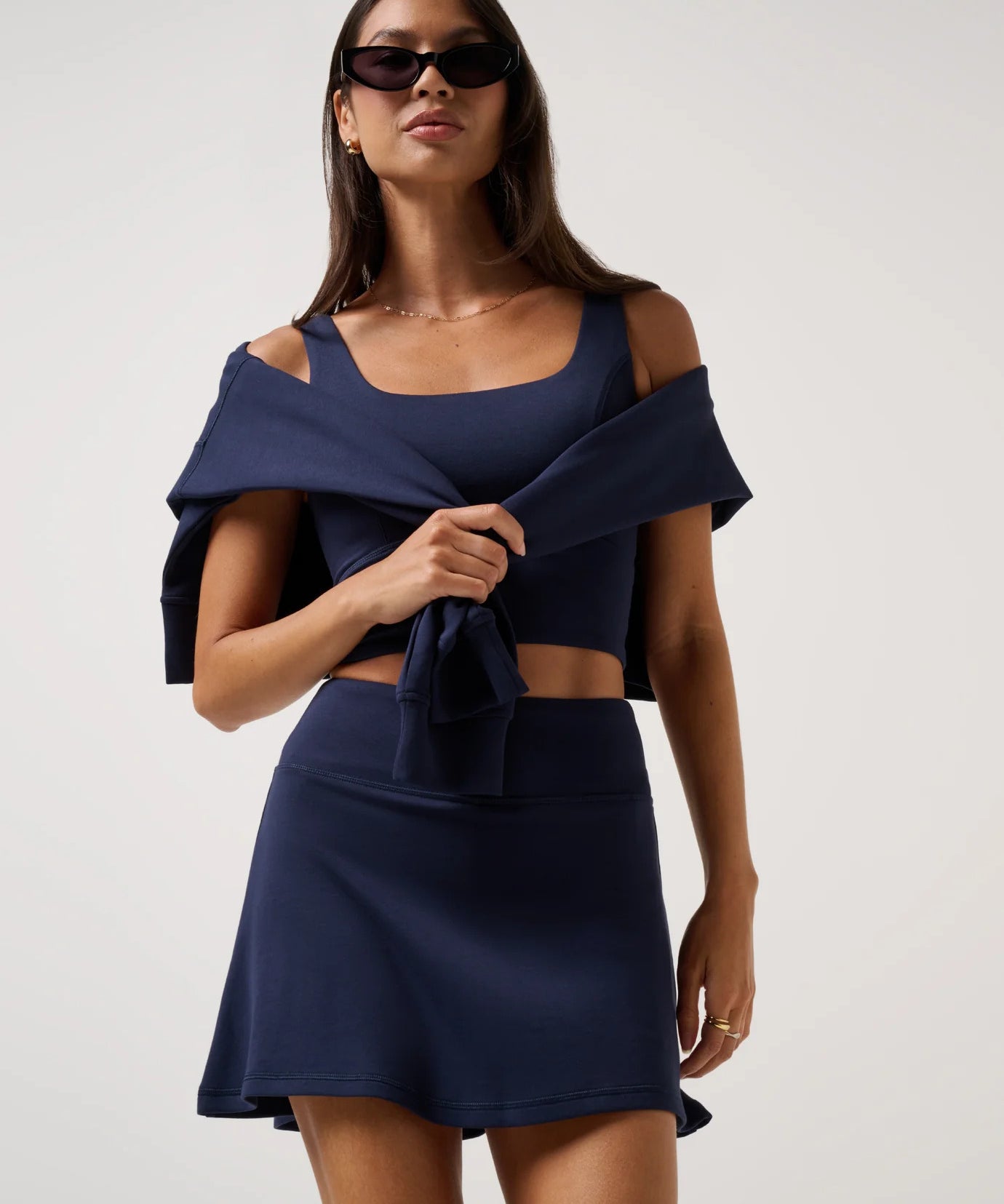 Skyloft Soft Aline Skort : Navy