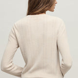 CozyChic Ultra Lite® Pointelle Rib Ruffle Front Cardigan