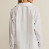 The Perfect Airy Gauze Button Up : White