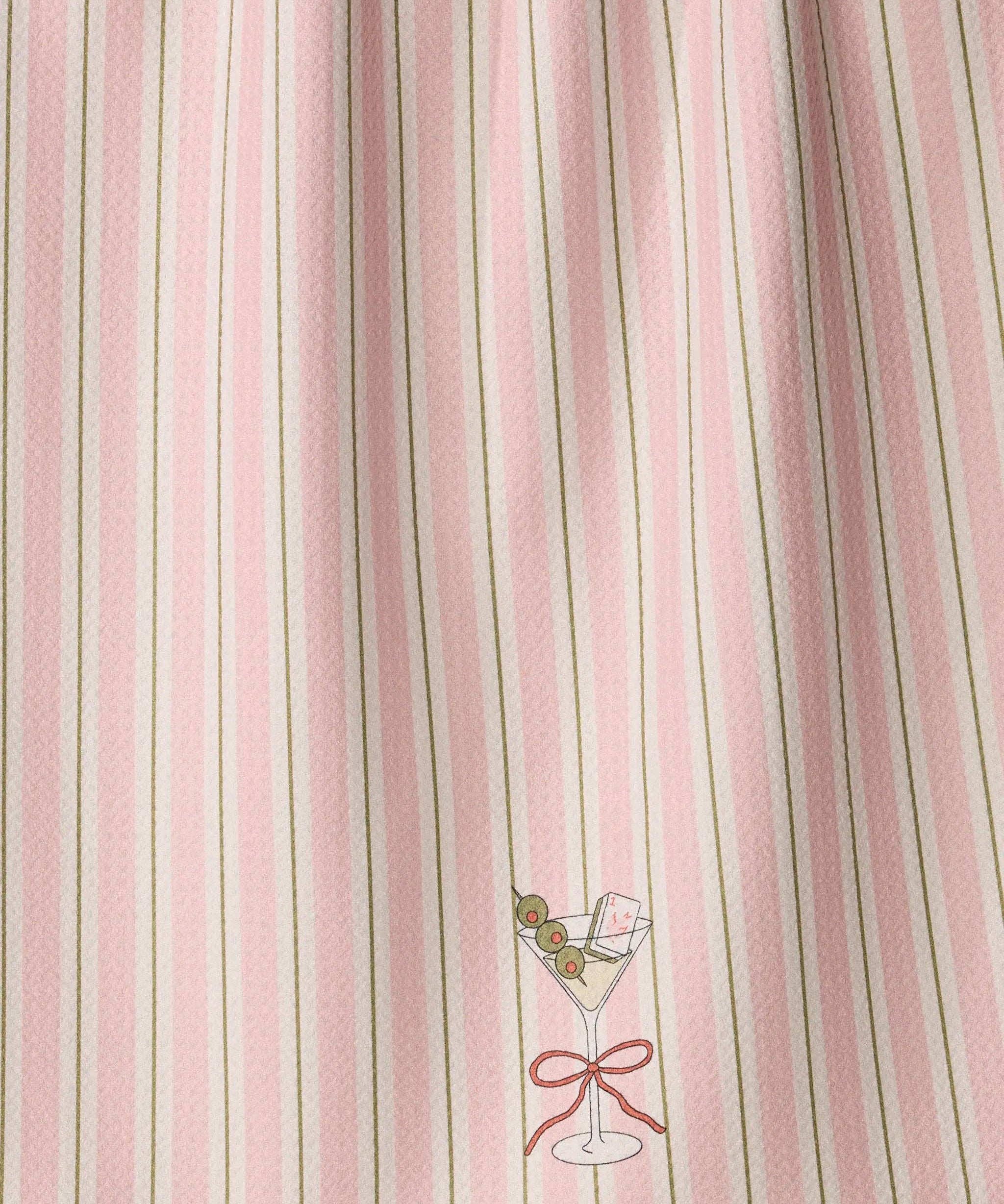 Martini Stripe Tea Towel