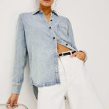 Atticus Shirt - Bleached Indigo