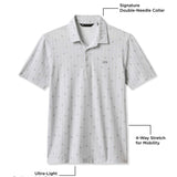 Featherweight Deco Polo : Heather Light Grey