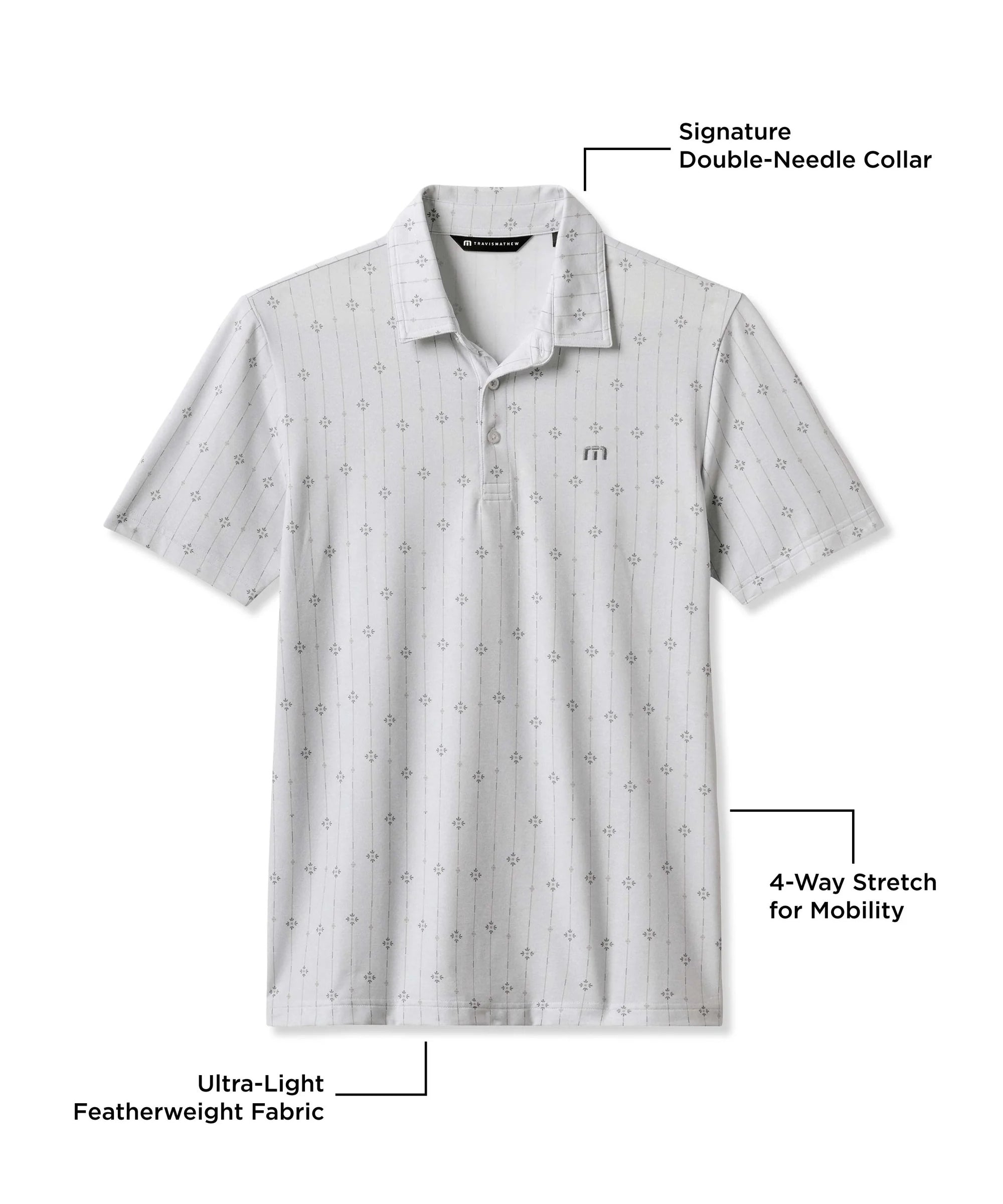 Featherweight Deco Polo : Heather Light Grey