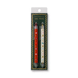Christmas Argyle Set of 2 Gel Pens