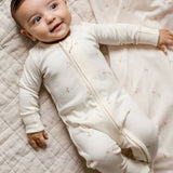 Peyton Zipper Sleeper - Duck / Oat + Chai
