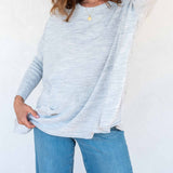 Ash Grey Catalina Crewneck in Petite