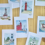 Michigan Lighthouse Watercolor Postcard Pack