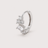 Lumi CZ Cluster Earrings : Silver