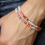 Strawberry Quartz Petal Bracelet: Medium/Standard