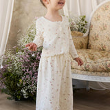 Organic Cotton Pointelle Carine Cardigan - Eloise Egret