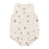 Organic Cotton Archie Playsuit-Sailing Day