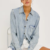 Atticus Shirt - Bleached Indigo