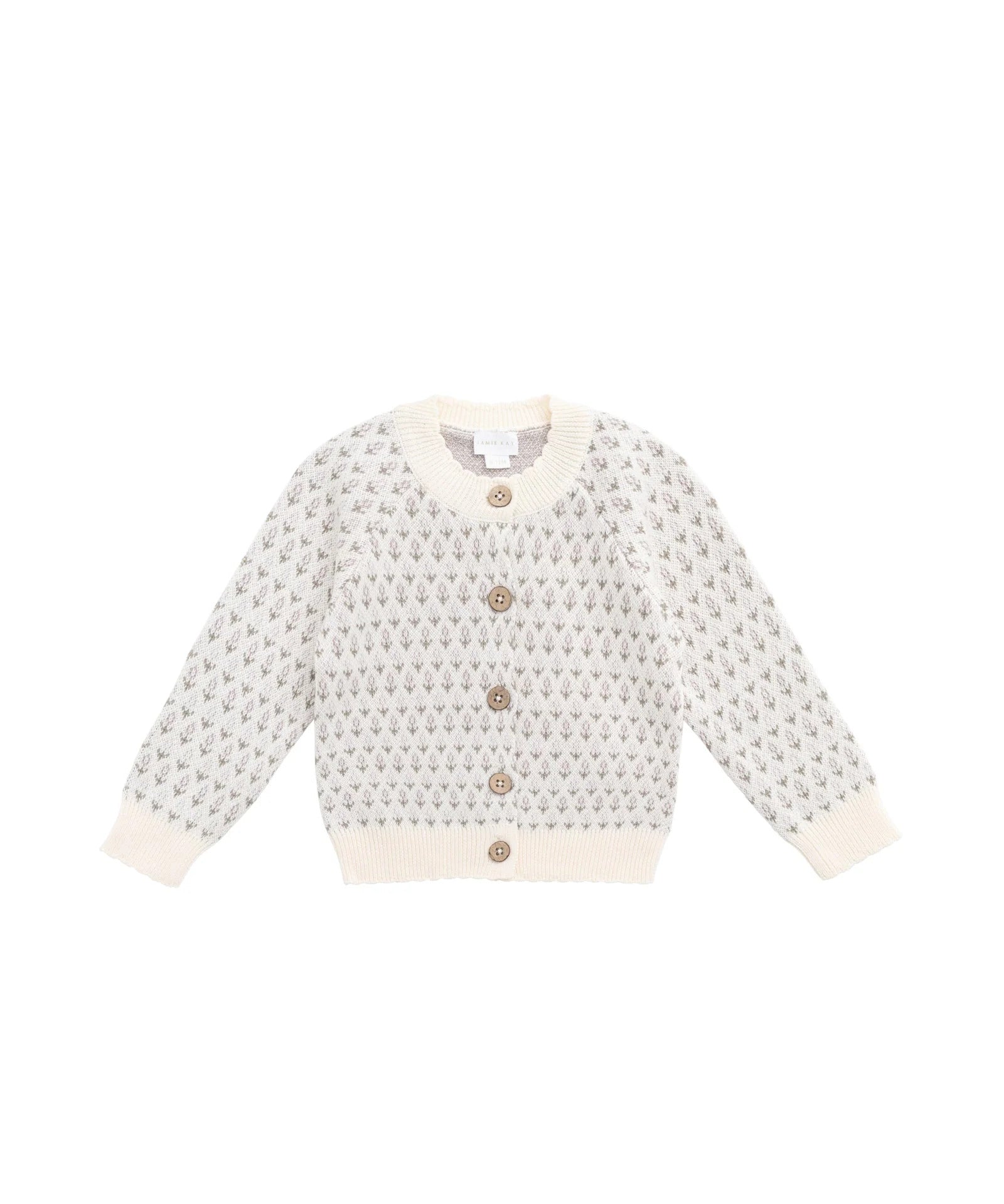 Savannah Jacquard Cardigan - Sheer Pink