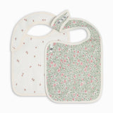 2-Pack Muslin Bibs - Etta + Janice Florals: Default Title