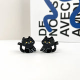 Mini Black Cat Claw Clip, Acetate Hair Clip