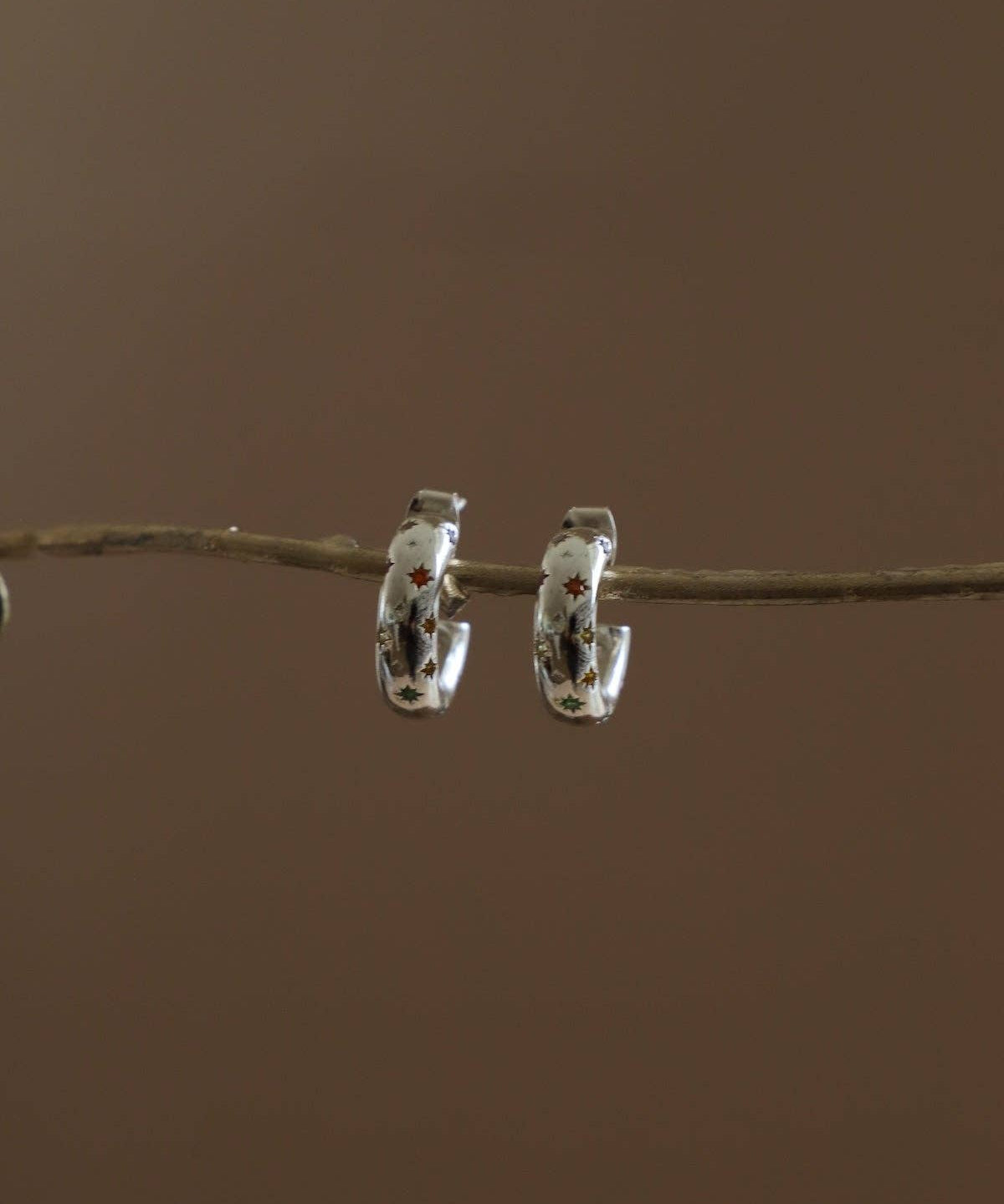 Penny CZ Star Hoops: Silver
