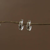 Penny CZ Star Hoops: Silver