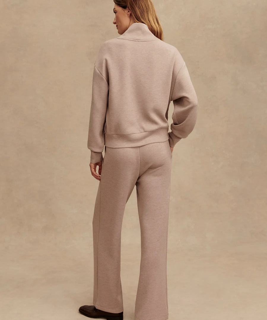 The Wide Leg Pant 28" Taupe Marl