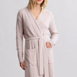 CozyChic Lite® Ribbed Robe : Faded Rose + Pearl