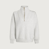 Hawley Half-Zip Sweat : Ivory Marl