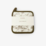 Country Toile Hot Pad Set