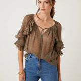 Ruffle Sleeve Top