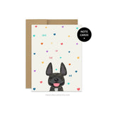 Love is in the Air - 12 Notecard Set- Assorted Colors