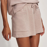 Isabella Mid Rise Short 4" Taupe Marl