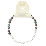 Mini Stone with Chain Stacking Bracelet
