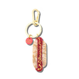Hand-painted America Hotdog Bag Charm + Keychain