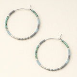 Chromacolor Miyuki Small Hoop - Turquoise Multi/Silver