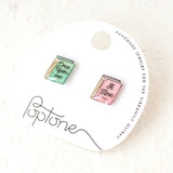 Book Stud Earrings
