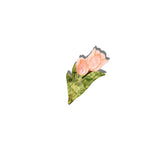 Hand-painted Vintage Tulips Claw Hair Clip | Eco-Friendly: Pink