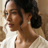 Alice Blue Bezel Earrings