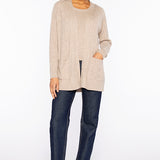 Cashmere Cable Cardigan : Taupe