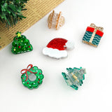 Christmas Mini Hair Claw Clips, Christmas Tree Hair Clip: Gingerbread Man