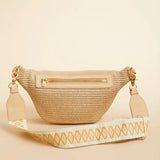 Straw Charlie Belt Bag Blue Haze